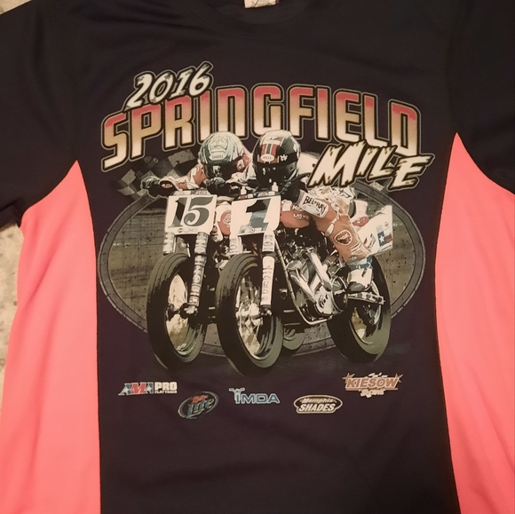 2016 Springfield Mile flat track motorcycle breathable t-shirt - Picture 2 of 4